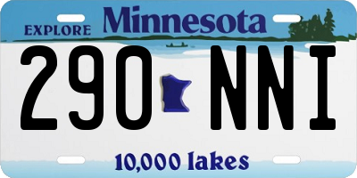 MN license plate 290NNI