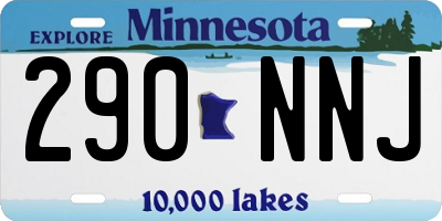 MN license plate 290NNJ