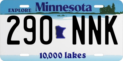 MN license plate 290NNK