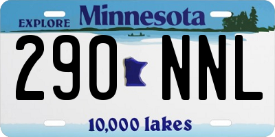 MN license plate 290NNL