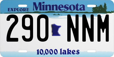 MN license plate 290NNM