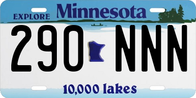 MN license plate 290NNN