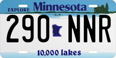 MN license plate 290NNR