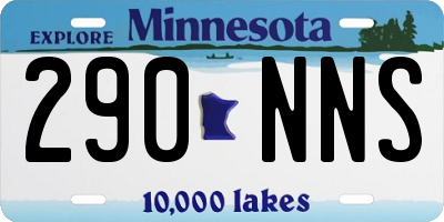 MN license plate 290NNS