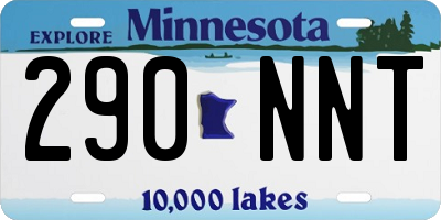 MN license plate 290NNT