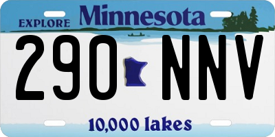 MN license plate 290NNV