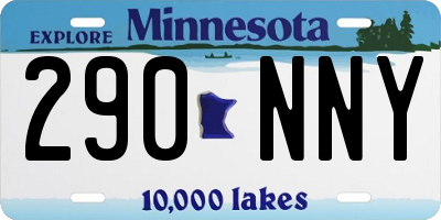 MN license plate 290NNY
