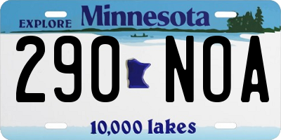MN license plate 290NOA