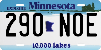 MN license plate 290NOE