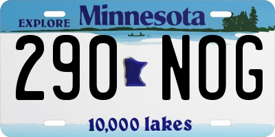 MN license plate 290NOG