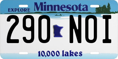 MN license plate 290NOI