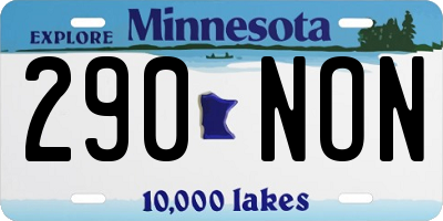 MN license plate 290NON