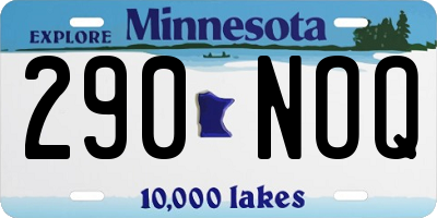 MN license plate 290NOQ