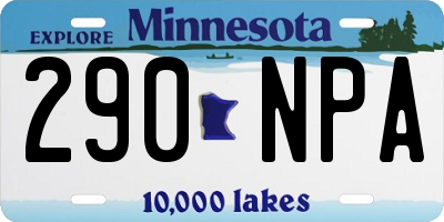 MN license plate 290NPA