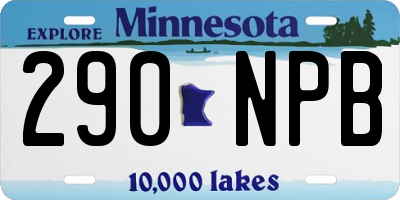 MN license plate 290NPB