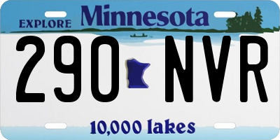 MN license plate 290NVR