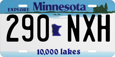 MN license plate 290NXH