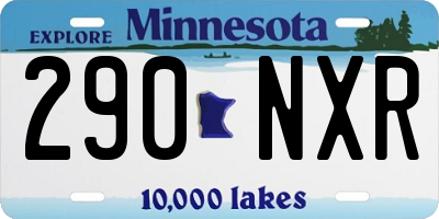 MN license plate 290NXR
