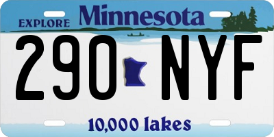 MN license plate 290NYF