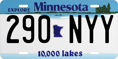MN license plate 290NYY