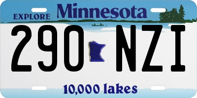 MN license plate 290NZI