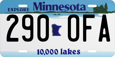 MN license plate 290OFA