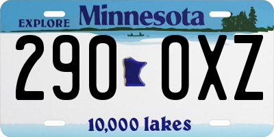 MN license plate 290OXZ