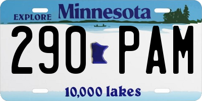 MN license plate 290PAM