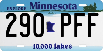 MN license plate 290PFF