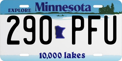 MN license plate 290PFU