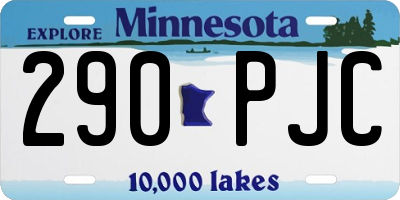 MN license plate 290PJC
