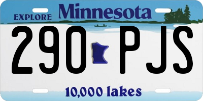 MN license plate 290PJS