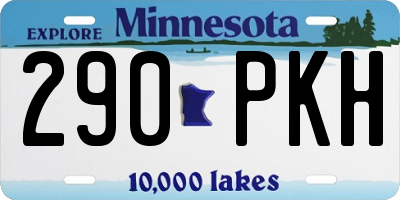 MN license plate 290PKH