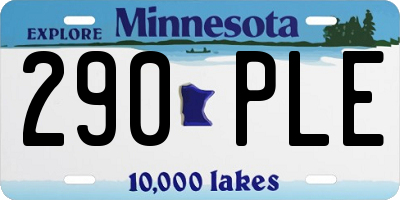 MN license plate 290PLE
