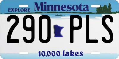 MN license plate 290PLS