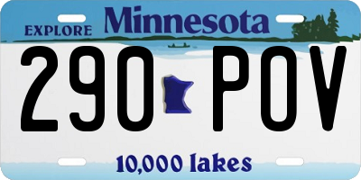 MN license plate 290POV