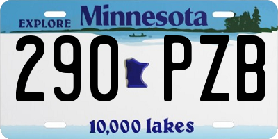MN license plate 290PZB