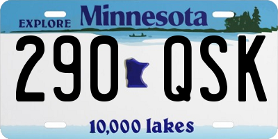 MN license plate 290QSK