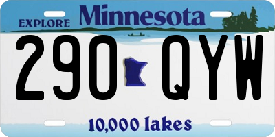 MN license plate 290QYW
