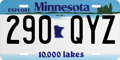 MN license plate 290QYZ