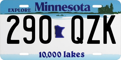 MN license plate 290QZK