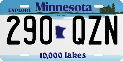MN license plate 290QZN