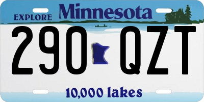 MN license plate 290QZT