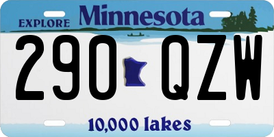 MN license plate 290QZW