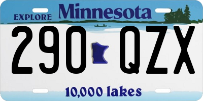 MN license plate 290QZX