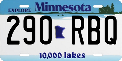 MN license plate 290RBQ