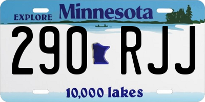 MN license plate 290RJJ