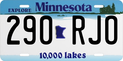 MN license plate 290RJO