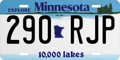 MN license plate 290RJP
