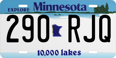 MN license plate 290RJQ